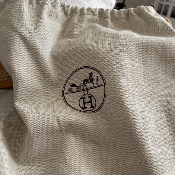 Hermés Light Orange Leather Ilana Espadrille Wedge Sandals sold - Picture 10 of 12